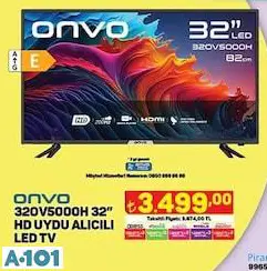 ONVO 32 UYDU ALICILI ANDROİD SMART LED TV AKILLI TELEVİZYON